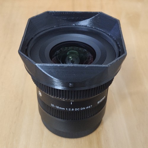Print square lens - lens, hood